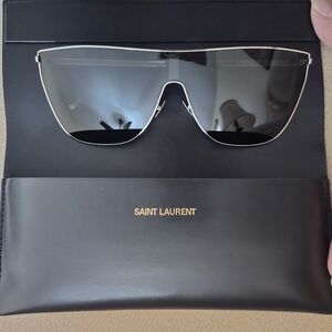 YSL / Saint Laurent - SL 1 Mask Argent Sunglasses